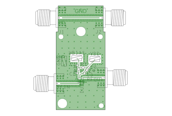 机械图纸 - Analog Devices Inc. ADL8105-EVALZ评估板